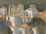 Theodor Rosenhauer, Convento da Arrabida, 1981, Öl auf Leinwand