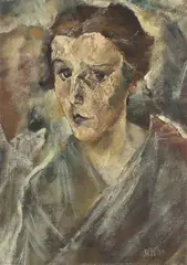 Christian Schad, Marthe, 1919, Öl auf Leinwand