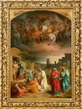 Joseph von Führich, Vision der Einwohner Jerusalems vor der Eroberung durch Antiochus IV. (Epiphanes). Nach 1844, Öl auf Leinwand