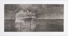 Hans Op de Beeck, Cruise Liner, 2009, Aquarell auf Arches-Velin