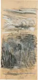 Per Kirkeby, Ohne Titel, 1977, Kohle und Kreide auf braunem Papier