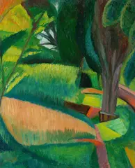 Elisabeth Epstein, Waldphantasie, 1928, Öl auf Pappe