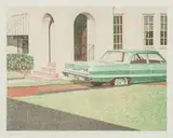 Robert Bechtle, '64 Impala and '63 Bel Air (2), 1973, Color lithograph