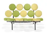 George Nelson, Marshmallow sofa, 1954-55, Enameled and chrome-plated steel, wool upholstery
