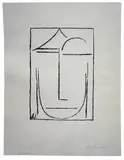 Head (Kopf) by Alexej von Jawlensky, 1922, Lithograph on smooth-grained, light buff-colored paper, sold May 2013
