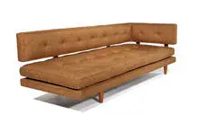 Sofa by Edward Wormley, c. 1950, Walnut, upholstery, sold May 2013