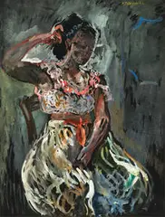 Kostia Terechkovitch, Untitled (Portrait), c. 1935-38, Gouache on paper