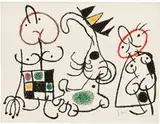 Untitled (Plate from Ubu aux Baleares) by Joan Miró, 1971, Color lithograph on Arches, sold May 2013
