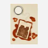 Claes Oldenburg, Tea Bag (from the Four on Plexiglas portfolio), 1965-66, screenprint on plastic, felt, and Plexiglas, with laminated vacuum-formed vinyl and rayon cord