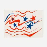 Alexander Calder, Stars and Stripes (from the Flying Colors series), 1975, lithograph in colors on Arches