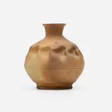 Vase by George E. Ohr, 1898-1910, glazed earthenware, sold Oct 2021