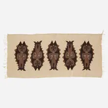 Edwin Scheier, Tapestry, c. 1970, hand-woven wool