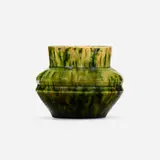 Vase by George E. Ohr, 1895-96, glazed earthenware, sold Oct 2021