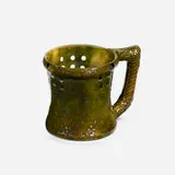 George E. Ohr, Puzzle mug, 1898-1910, glazed earthenware