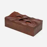 James Martin, Lidded box, carved and sculpted American black walnut