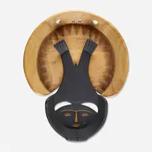 Edwin Scheier, Untitled, c. 1965, carved and painted wood, nails
