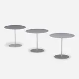 Piero Lissoni, On-Off occasional tables model 252, set of three, 1996, aluminum