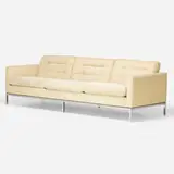 Florence Knoll, Sofa, 1954, chrome-plated steel, upholstery