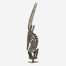 Bamana, Ci Wara (male antelope headdress), carved wood, iron, pigment