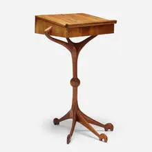 Tim Mackaness, Bird lectern, c. 1975, laminated and carved walnut, laminated oak