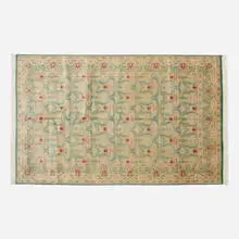 Medium pile carpet by William Morris, hand-knotted wool, sold Oct 2021