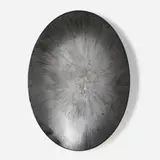 Christophe Gaignon, Mirror, 2016, antiqued and enameled mirrored glass, brass