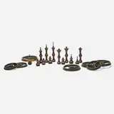 attribution Tiffany Studios, Collection of twenty lamp parts