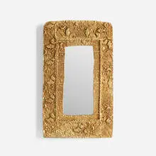 Pierre Casenove, Wall mirror, c. 1990, gilt bronze, mirrored glass
