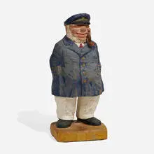 Carl Hallsthammar, The Swedish Sea Captain, carved and painted wood