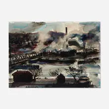 Edwin Becker, End of an Era, watercolor on paper