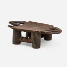 Nupe, Low stool, carved wood