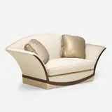 attribution Dominique, Art Deco sofa, c. 1930, ebony, shagreen, upholstery