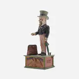 Shepard Hardware Co., Uncle Sam mechanical bank, c. 1886, painted cast iron