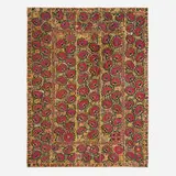 Central Asian, Ura Tube Suzani textile, linen, silk embroidery