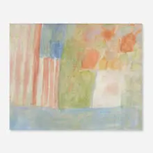 James Bishop, Flag, 1954, watercolor on board