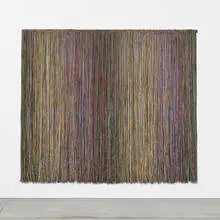 David Roth, Program No. 54: Metamorphosing of the Spectral Chord Woven with its Complementary Inversion, 1971-1973, acrylic on cotton string