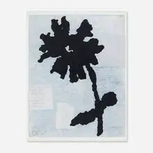 Donald Baechler, Untitled, 2003, ink on collaged paper