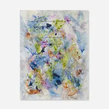 Dan Colen, Untitled (Flowers), 2012, flower petals and pigment on paper