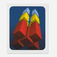 Marko Spalatin, Cubes in Space II, 1972, acrylic on canvas