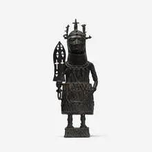 Benin, figure, c. 1915, cast bronze