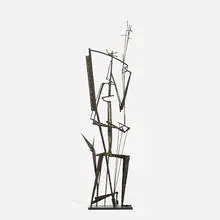 Harp Player by Tony (Bernard) Rosenthal, 1953, cut and welded bronze, sold Sep 2014