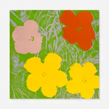 Flowers by Andy Warhol, 1970, screenprint on paper, sold Sep 2014