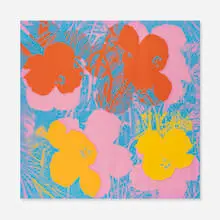 Flowers by Andy Warhol, 1970, screenprint on paper, sold Sep 2014