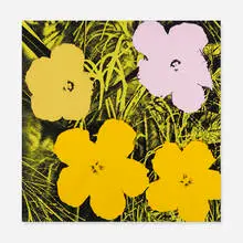Flowers by Andy Warhol, 1970, screenprint on paper, sold Sep 2014