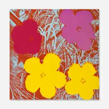 Flowers by Andy Warhol, 1970, screenprint on paper, sold Sep 2014