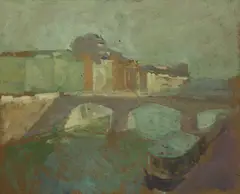 Untitled by Fred Dubery, Fred Dubery (1926-2011) THE SEINE Oil on board 25.5 x 30.5cm and eight others, sold Oct 2019