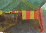 Fred Dubery, Untitled, Fred Dubery (1926-2011) CIRCUS PONIES Oil on board 28 x 40.5cm and three others