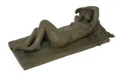 Joanne Brogden, Untitled, Joanne Brogden (1929-2013) RECUMBENT NUDE Bronze resin 18.8 x 39.7cm