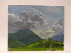 Untitled by Fred Dubery, Fred Dubery (1926-2011) MOUNTAIN LANDSCAPE Oil on board 21.7 x 26.8cm; and nine others, sold Oct 2019