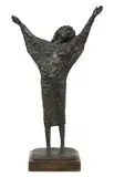 Joanne Brogden, Untitled, Joanne Brogden (1929-2013) 'MORNING' Bronze resin on a wooden plinth 59.5cm high overall
